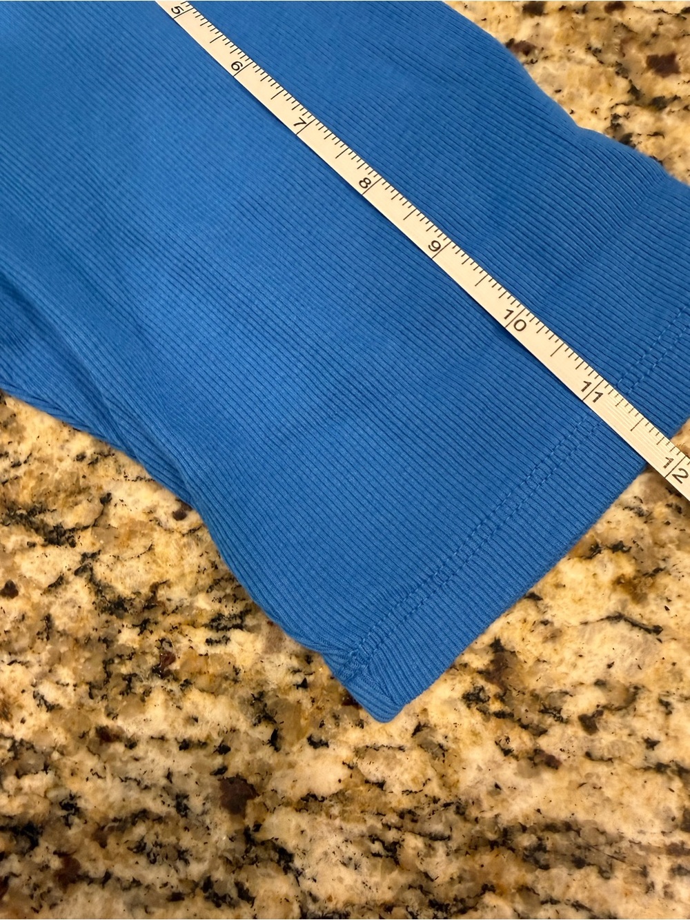 Banana Republic Factory Crew Ribbed Elbow Sleeve blue top SZ XL - Picture 11 of 12